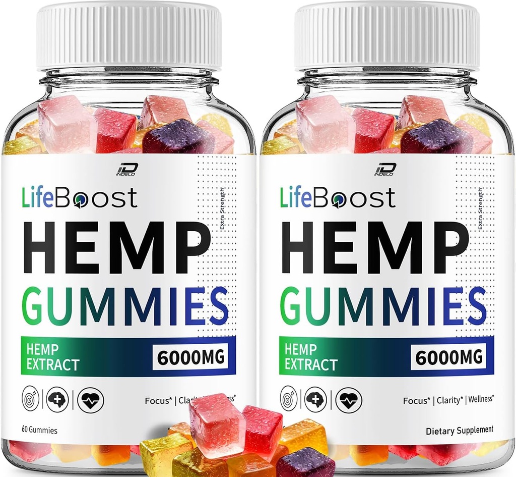 Life Boost Hemp Gummies - with Hemp Seed Extract LifeBoost Hemp Gummies Tinnitus Herbal Supplement, Health and Wellness Support, All Natural Life Boost Hemp Gummy (2 Pack - 120 Gummies)