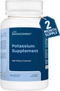 Life Enhancement High Absorption Potassium Supplement for Muscle, Brain & Bone Health - No Additives High Potency Elemental Potassium Supplement, Made in USA (120 Capsules – 60 Servings)