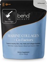 Bend Beauty Marine Collagen + Co-Factors | Unflavored Collagen Powder | Hydrolyzed Collagen Supplement | Fish Collagen Peptides + Silicon + Vitamin C | Supports Healthy Skin, Hair and Nails