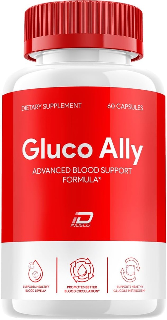 Gluco Ally Capsules - GlucoAlly Advanced Supplement, All Natural Formula to Maintain Healthy Levels, Maximum Strength Daily Formula, Gluco Allyal Capsules Reviews (1 Pack - 60 Capsules)