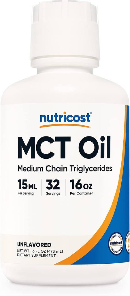 Nutricost MCT Oil - 16oz - Keto, Paleo, Non-GMO