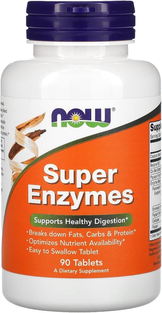 NOW Foods Super Enzymes, 90 Tablets