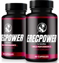 (2 Pack) ErecPower for Men, Official ErecPower Pills, All Natural Male Supplement, Capsule to Boost Energy and Overall Health, Erec Power Support for Peak Performance, Vitamin, Review (120 Capsules)