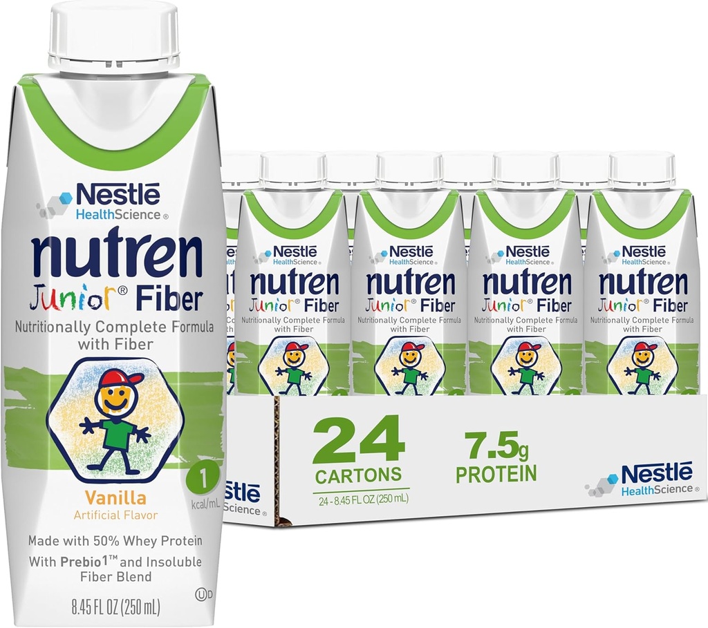 Nutren Junior Fiber Vanilla, 24 Count