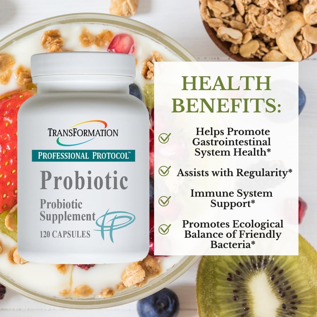 TRANSFORMATION THE GENESIS OF GOOD HEALTH Enzyme Probiotic Supplement, Supports Digestive Health with Enzymes, Nutrient Absorption & Gut Balance, High Potency Formula,120 Capsules