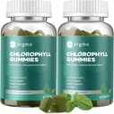 Chlorophyll Gummies for Body Odor Deodorant 2 Pack, Sugar Free Vitamins D Gummy 1000IU, ACV Spirulina Chlorella Herbal Supplement for Women Immune Support Vegan Non-GMO