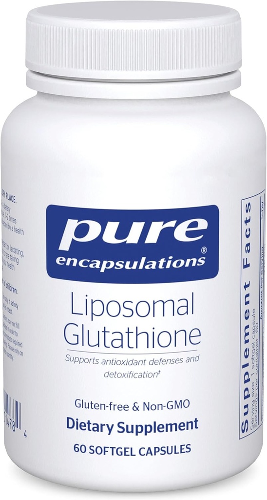 Pure Encapsulations Liposomal Glutathione - Immune Support & Liver Detox* - Antioxidant Protection - with Setria Glutathione - Non-GMO - 60 Softgel Capsules