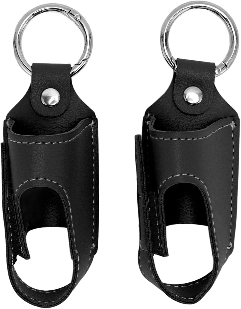 2pcs Asthma Inhaler Holder Portable PU Leather Travel Handy Holder Secure Convenient Storage, Lightweight Carrying Case Fits Most Inhalers, Protective Carrying Holder for Travel