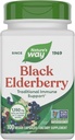 Nature's Way Black Elderberry Capsules, Traditional Immune Support* Supplement with Elderberry and Elderflower, Plant Powered, 100 Capsules (Packaging May Vary)