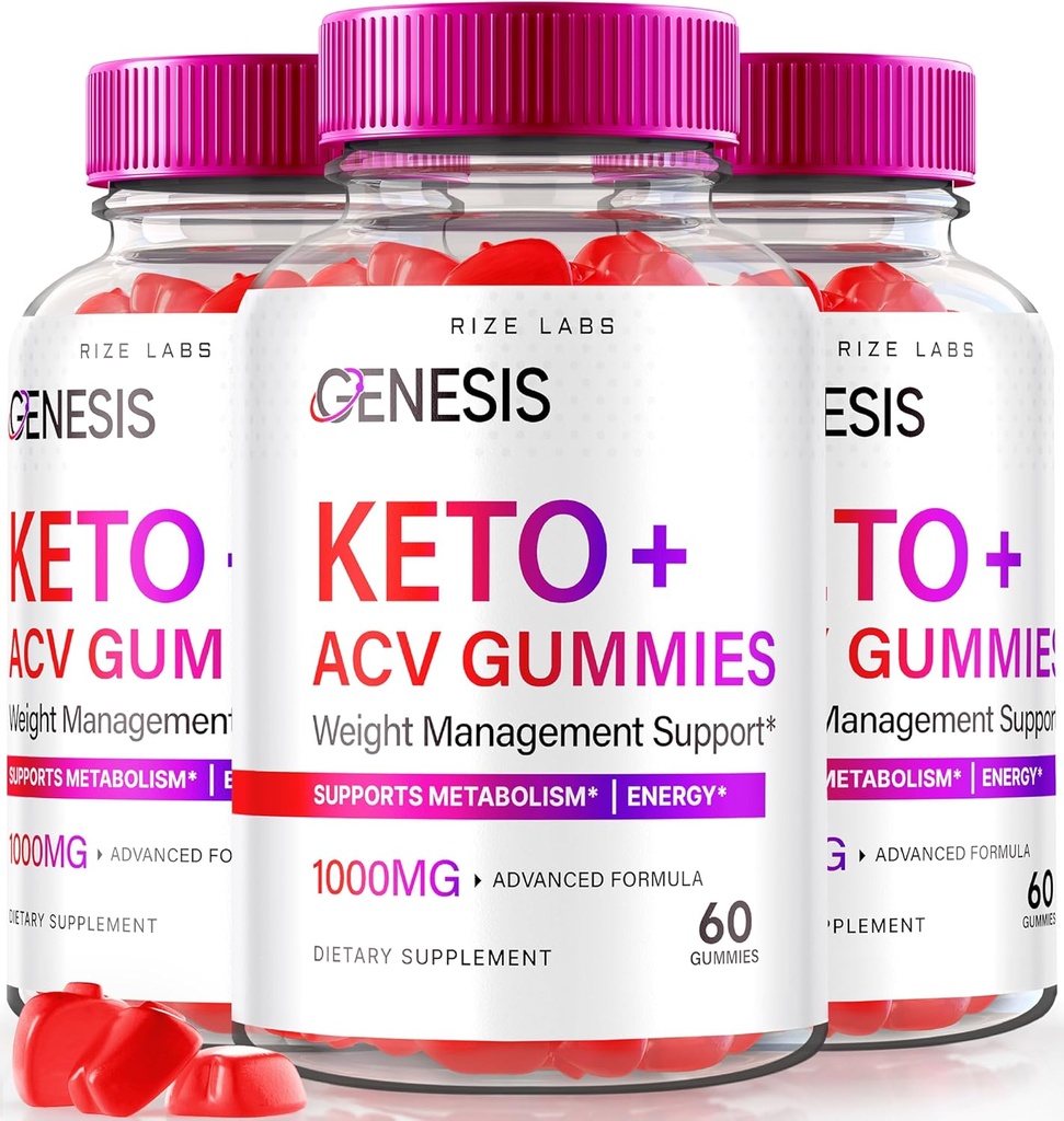 rize labs - Genesis Keto Keto+ACV Gummies, Supplement for Advanced Weight Loss, All Natural Extreme 2000mg Gummies (180 Gummies)