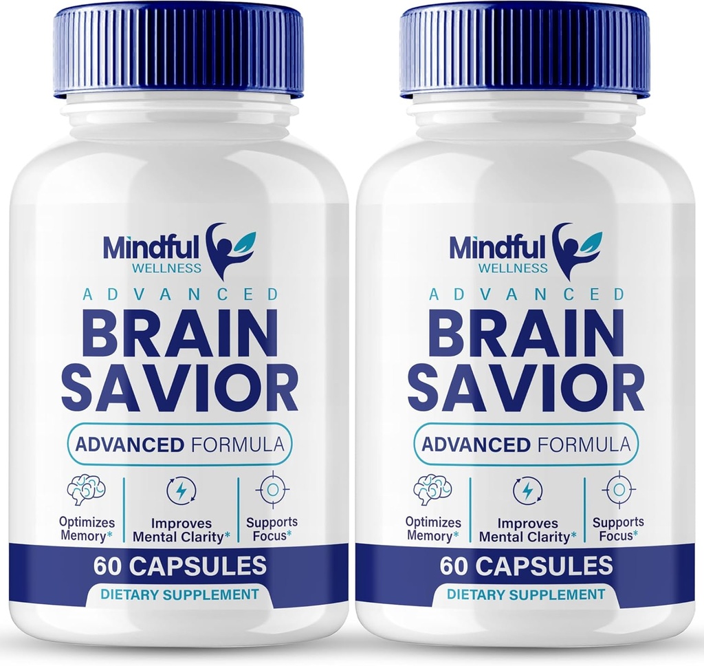 Brain Savior Brain Supplements for Memory and Focus Capsules, BrainSavior Advanced Formula Brain Health Support - Maximum Strength Nootropics Brain-Savior All Natural Support Reviews (2 Pack)