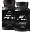 GLP-1 Probiotic 30 Capsules - 500M AFU Multi-Strain Probiotic + Prebiotic, Naturally Support GLP-1 Production & Curb Appetite, Delayed Release, Third-Party Tested, for Men & Women (2pack)