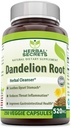 Herbal Secrets Dandelion Root 520 mg Veggie Capsules Supplement | Non-GMO | Gluten Free | Made in USA (250 Count)