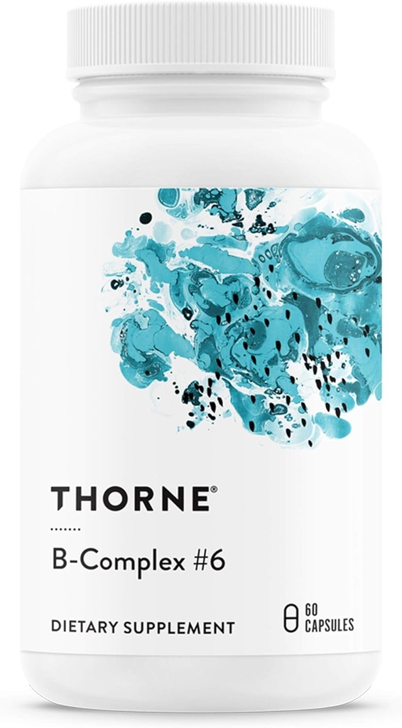 THORNE - B-Complex #6 - Vitamin B Complex with Active Forms of Essential B Vitamins & Extra B6-60 Servings