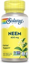 SOLARAY Neem Leaf 400mg | Healthy Blood, Skin & Immune System Support | Non-GMO, Vegan & Lab Verified | 100 VegCaps