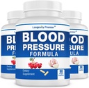 [3-Bottle Value Pack] Longevity Blood Pressure Formula - with 12+ Natural Herbs. Dietary Support Supplement