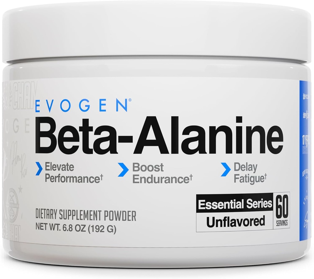 Evogen Beta-Alanine - Performance Enhancer | Boost Endurance, Delay Fatigue | Unflavored | 60 Servings