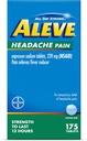Aleve Headache Pain Reliever & Fever Reducer Tablets, Naproxen Sodium, for Headache, Pain Medicine for Adults, Headache Pain Relief Pills, 175 Count