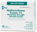 Globe (Box 25 Hydrocortisone 1% Maximum Strength Cream, (0.9g Packet) Anti-Itch Cream for Redness, Swelling, Itching, Rash, Bug Bites, Eczema, More