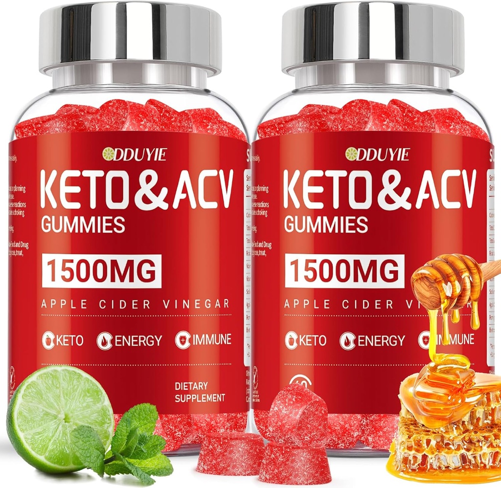 Keto ACV Gummies for Weight Loss - 1500mg Keto ACV Gummies Advanced Weight Loss - with Pomegranate Beetroot & Vitamin B12 B6 - GMO Free & Made in USA - 120 Count (2 Pack)
