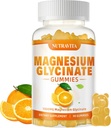 Magnesium Glycinate Gummies 1000mg with Magnesium L-Threonate,Chelated Magnesium Potassium Complex Supplement with VitD, B6, CoQ10, Calcium,Supports for Memory, Calm, Mood - 90 Gummies Orange