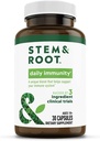 Stem & Root Daily Immunity Herbal Supplement with Zinc, & BeniCaros - Supports a Healthy Immune System - Powered by Plants, 30 Pack