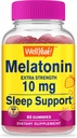 WellYeah Melatonin 10mg Gummies - 2 Month Supply - Natural Sourced Flavor, Drug-Free Gummy Supplement - Gluten and Gelatin Free, Vegetarian - 60 Gummies