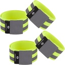 Reflective Bands for Men and Women | Reflectors for Runners, Cycling, Walking | Set of 4 Reflective Ankle Bands, Armbands, Wristbands | Reflector Tape Providing High Visibility Safety Apparel