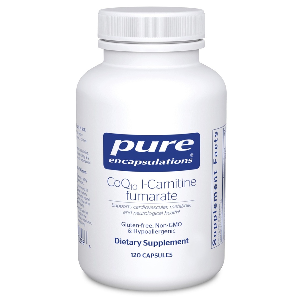 Pure Encapsulations CoQ10 l-Carnitine Fumarate | Ultra-Charged Cardiovascular Support | 120 Capsules