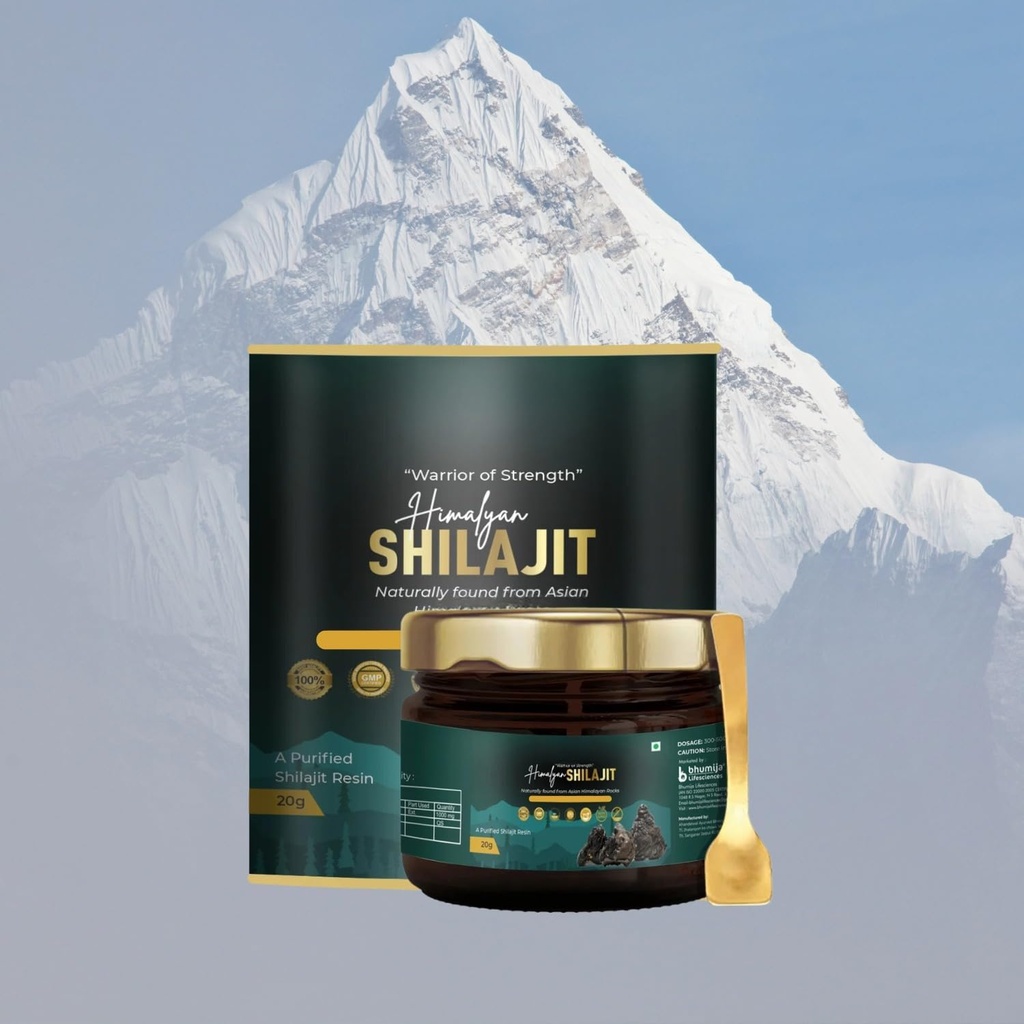 Bhumiija and Life Science Organic Resin Shilajit Supplement for Men and Women