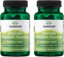 Swanson Ultimate Probiotic Formula Digestive Health Immune System Support 66 Billion CFU Prebiotic NutraFlora scFOS 30 DRcaps Veggie Capsules (Caps) (2 Pack)