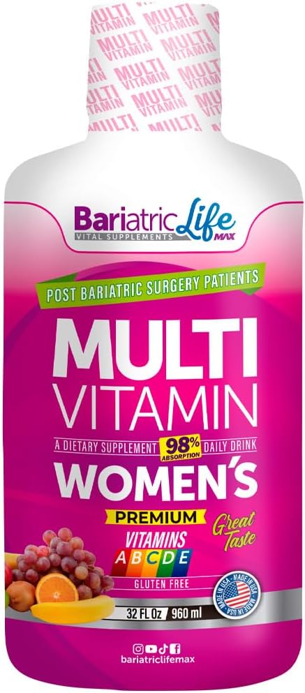 Bariatric Multivitamin for Women with Iron, Complete Post-Surgery Formula, 100+ Vitamins, Minerals and Amino Acids, Sugar-Free. 98% Absorption Rate, Supports Energy, Muscles and Cardiovascular Health