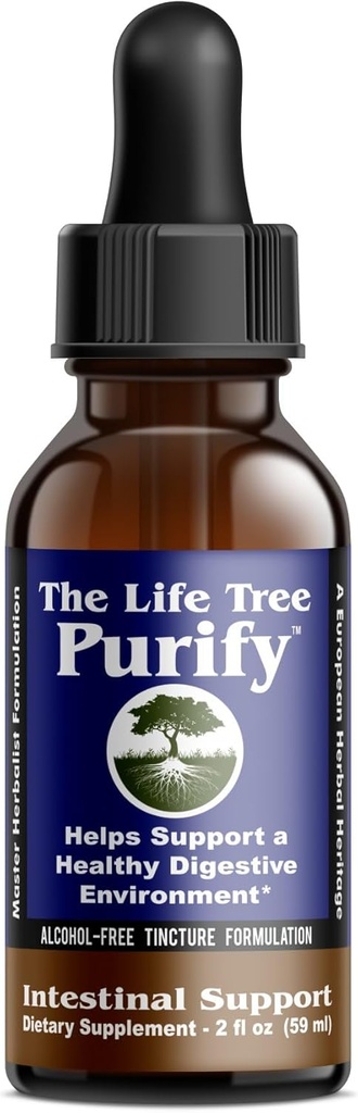 Purify - Certified Organic Advanced Intestinal Support and Microbial Cleanse for Humans and Pets - Contains no Wormwood - 2 fl oz Tincture Formulation.