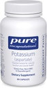 Pure Encapsulations Potassium (Aspartate) | Hypoallergenic Supplement to Support Nerves, Muscles, Blood Flow, and Cardiovascular Health | 90 Capsules
