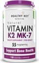 Generic ATS Vitamin K2 | 100% Vegetarian Vitamin K2 Benefits in Bone Health - 55mcg - 120 Vitamin K27 Capsules