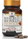 Bee and You Royal Jelly Tablet, Propolis Extract, Bee Pollen, 100% Natural Superfood, Ultra Pure, Immune Support Supplement, Improve Energy, Focus, Antioxidants, Fresh, Keto, Paleo, Gluten-Free | 60ct