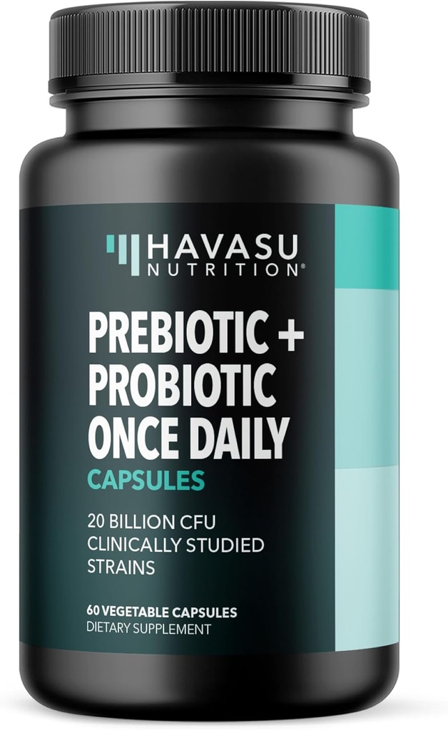HAVASU NUTRITION Prebiotics and Probiotics for Women and Men - 20 Billion CFU - 2 Month Supply