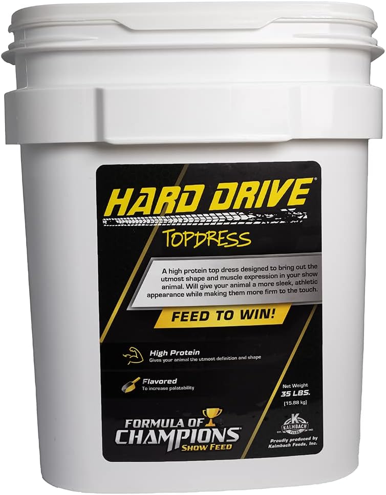 Hard Drive Topdress Pelleted Supplement for Cattle, Sheep, Goats, and Pigs, 35 lb Bucket
