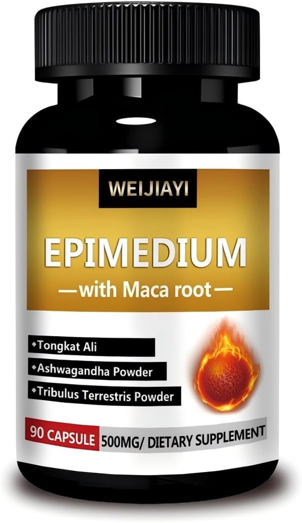 Epimedium can Enhance Male Sexual Function - Super Epimedium, containing 500 milligrams per Serving, Combined with extracts from Dongge Ali, Saw Palm, Ginseng, and Black maca Root,…