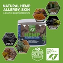 Only Natural Pet Allergy, Skin & Coat Hemp Soft Chews - Allergy Immune Bites for Dogs, Omega 3 Supplement, Calming Treats for Itchy Skin Relief, Hot Spot - (60 Count) (AL.)