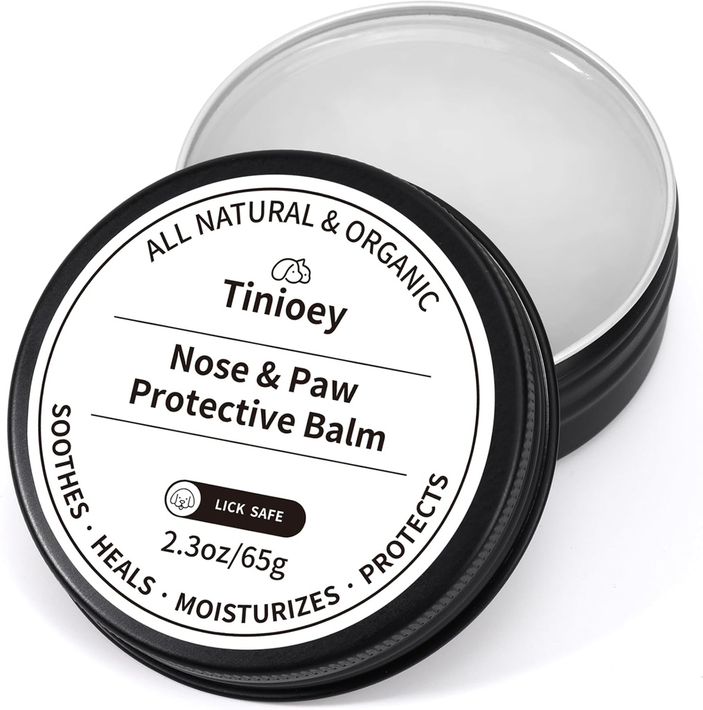 Dog Paw Balm Dogs Lick Safe (2.3oz) | 100% Natural & Organic Cat Dog Paw Pad Balm | Dog Nose Balm for Dry Nose | Paw Moisturizer Snout Soother for Dogs | Dog Accessories Pet Supplies