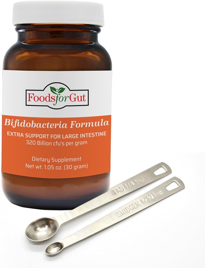 Foods For Gut Bifido Formula 320 Billion cfu's | Made in USA | Direct from Manufacturer | No Third-Party Storage | Digestive & Immune Support | May Help Leaky Gut Repair | 30 Grams (1.05 OZ)