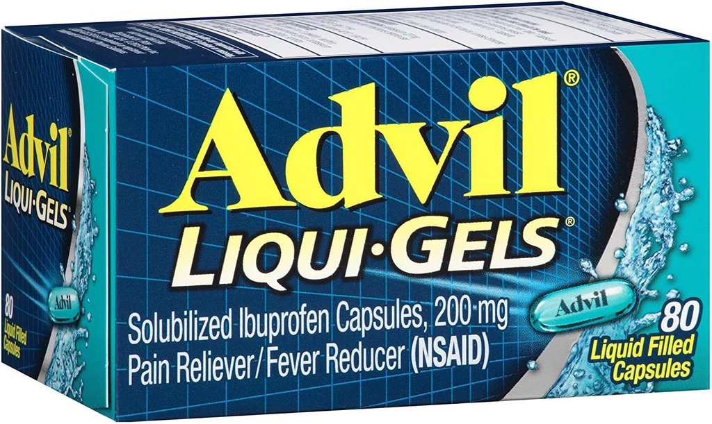 Advil Liqui-Gels 80 Liqui-Gels (Pack of 3)