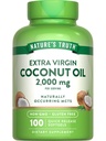 Nature's Truth Coconut Oil Supplement | 100 Softgels | Naturally Occurring MCTs | Non-GMO & Gluten Free