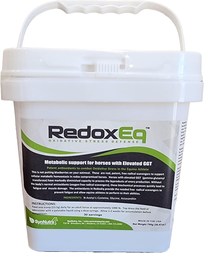 SynNutra Equine RedoxEq- for Elevated GGT 100% Natural 30 Servings