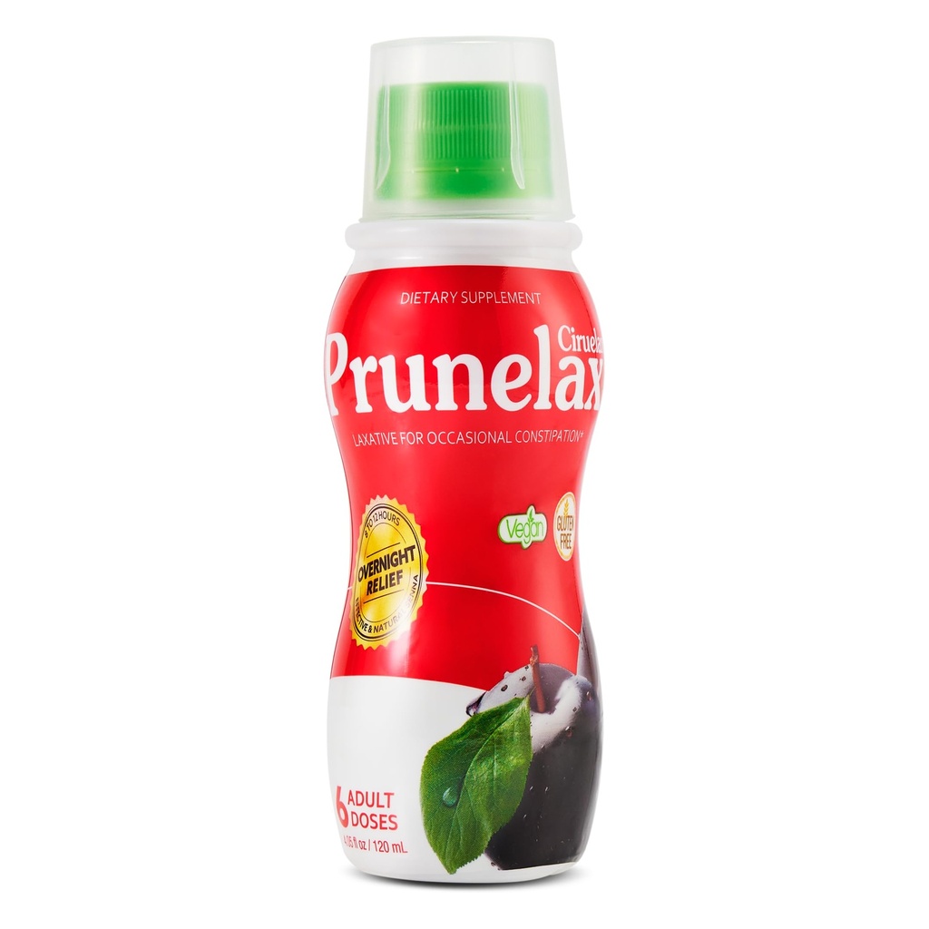 Prunelax Ciruelax Regular Strength Liquid Laxative - Gentle Relief for Occasional Constipation, Made with Natural Senna, Predictable Relief, Gluten-Free, Works in just 8 to 12 Hours - 4.05 fl oz