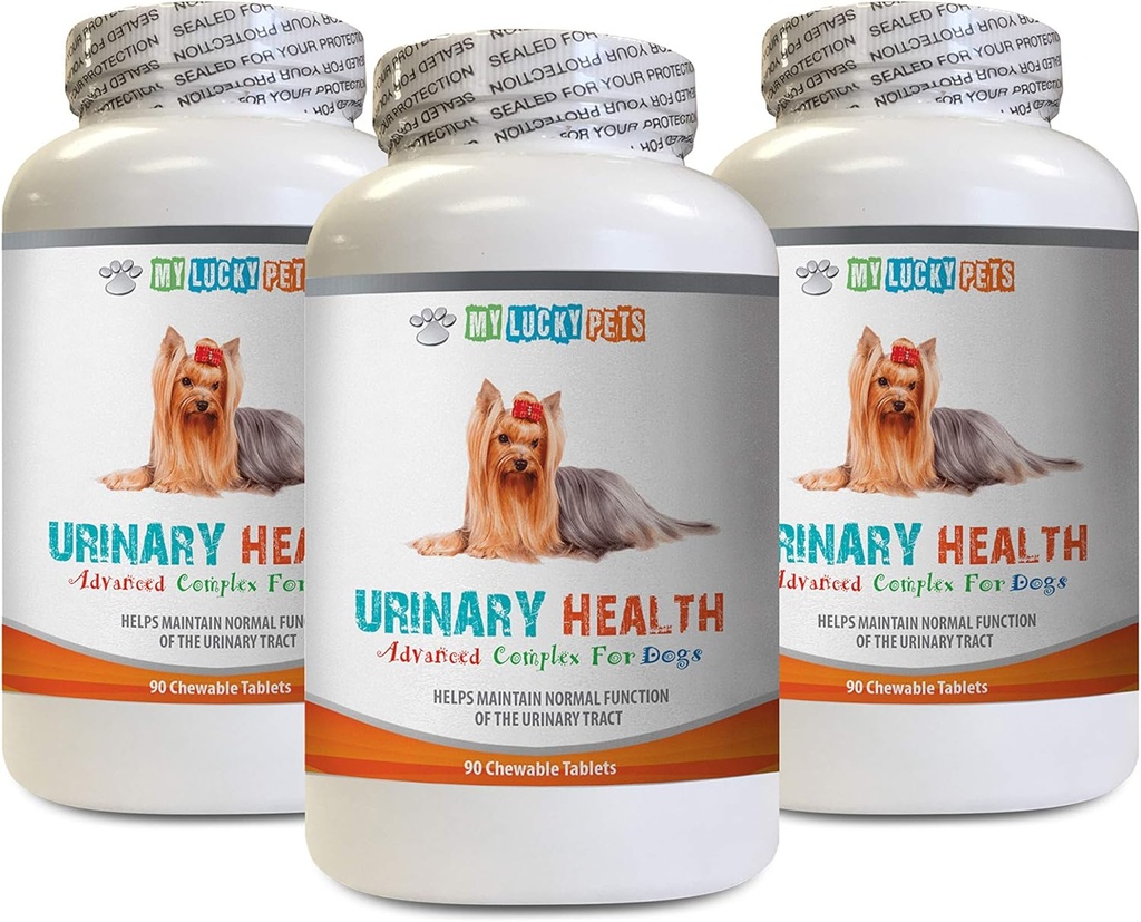 Dog Bladder Control Pills - Dog Urinary Health Formula - Helps with Incontinence and Bladder Issues - Immune Boost - Corn Silk Pills for Dogs - 3 Bottles (270 Treats)
