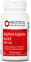 PROTOCOL FOR LIFE BALANCE Alpha-Lipoic Acid Supplement - 600mg ALA - Oxidative Stress Quencher, Blood Flow & Heart Health - Kosher & Dairy Free - 60 Veg Capsules