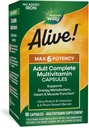 Nature's Way Alive! Max6 Potency Adult Complete Multivitamin, Vitamins A,C, E & B-Vitamins Including Methyl B12 & Folate, Supports Energy Metabolism*, No Added Iron, 90 Capsules (Packaging May Vary)