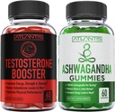 Atlantis Nutrition Testosterone Booster 2-Pack (120 Gummies) + Ashwagandha 60 Gummies